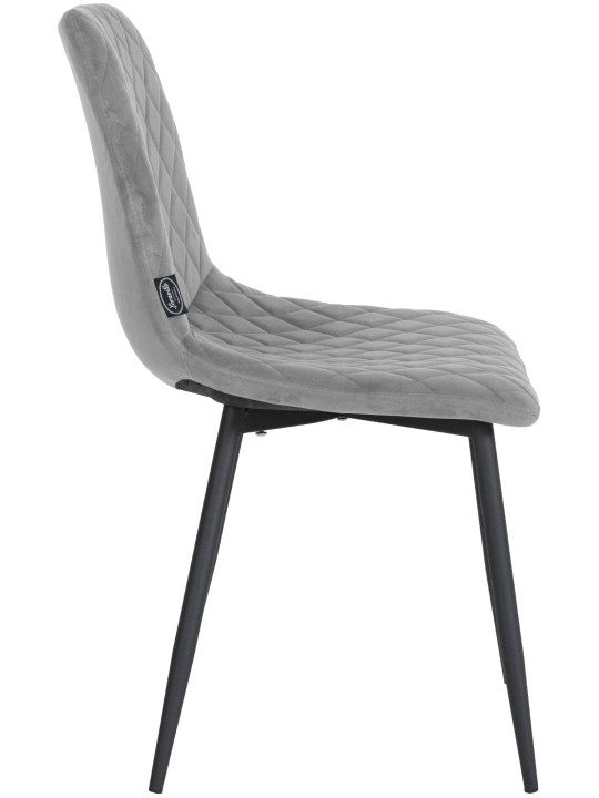 Chaise Telde velours, gris