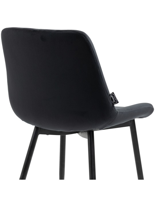 Lot de 2 chaises de salle à manger Victoria velours, noir Lot de 2 chaises de salle à manger Victoria velours, noir