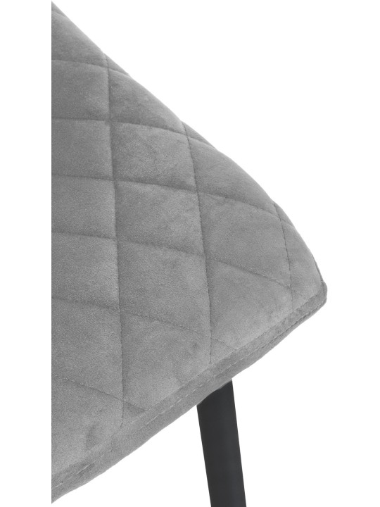 Chaise Telde velours, gris