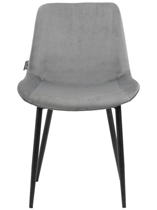 Lot de 2 chaises de salle à manger Victoria velours, gris Lot de 2 chaises de salle à manger Victoria velours, gris