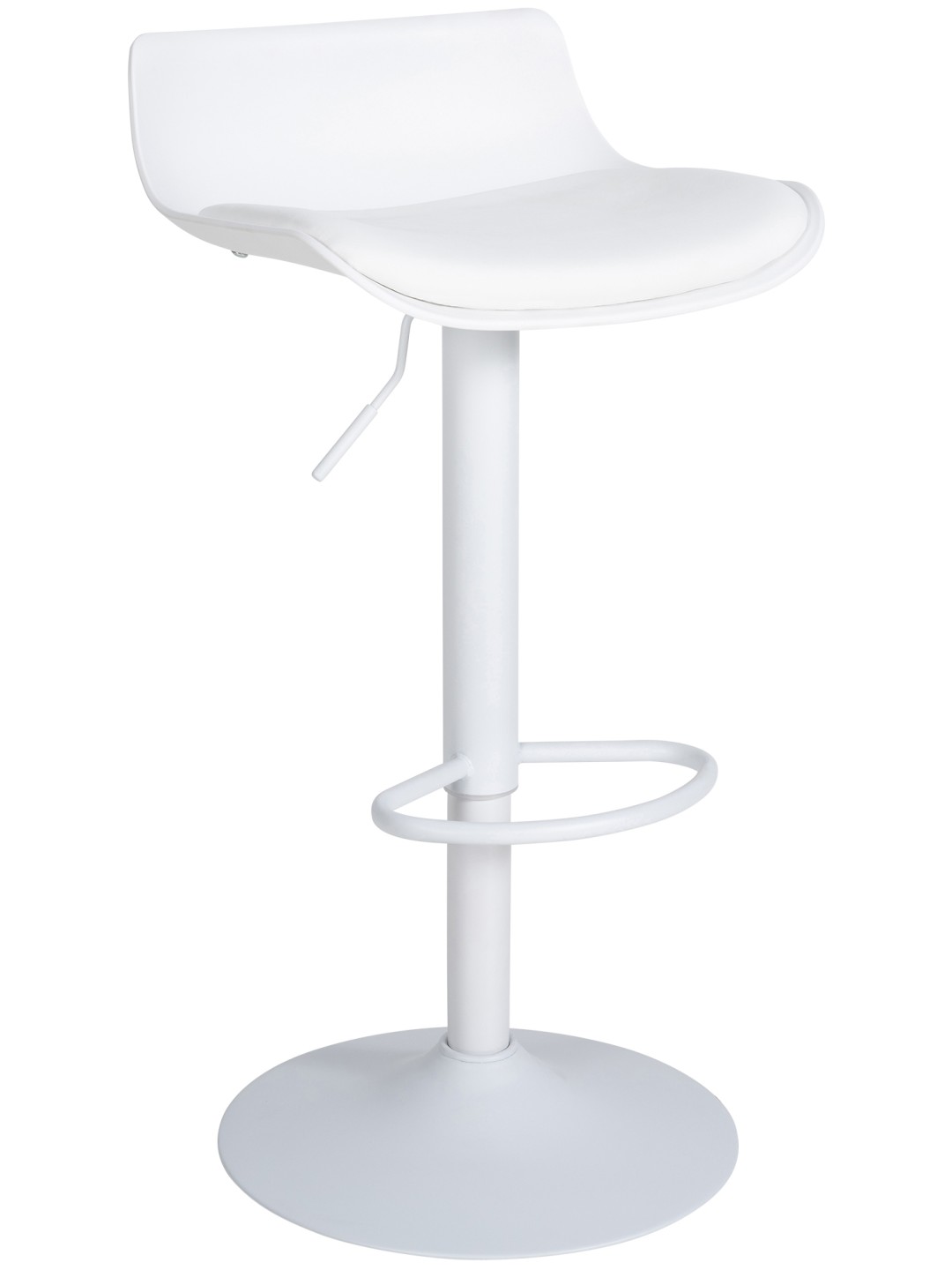 Tabouret de bar Aveiro simili cuir, blanc