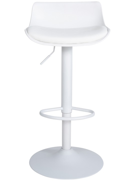 Tabouret de bar Aveiro simili cuir, blanc