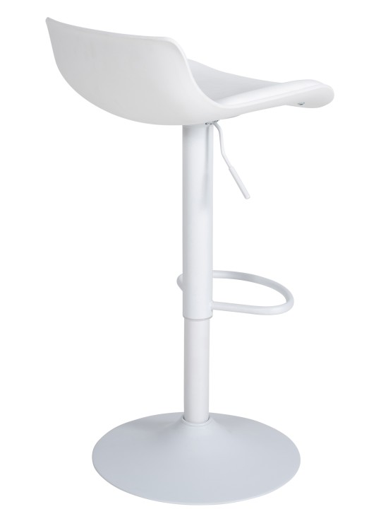 Tabouret de bar Aveiro simili cuir, blanc