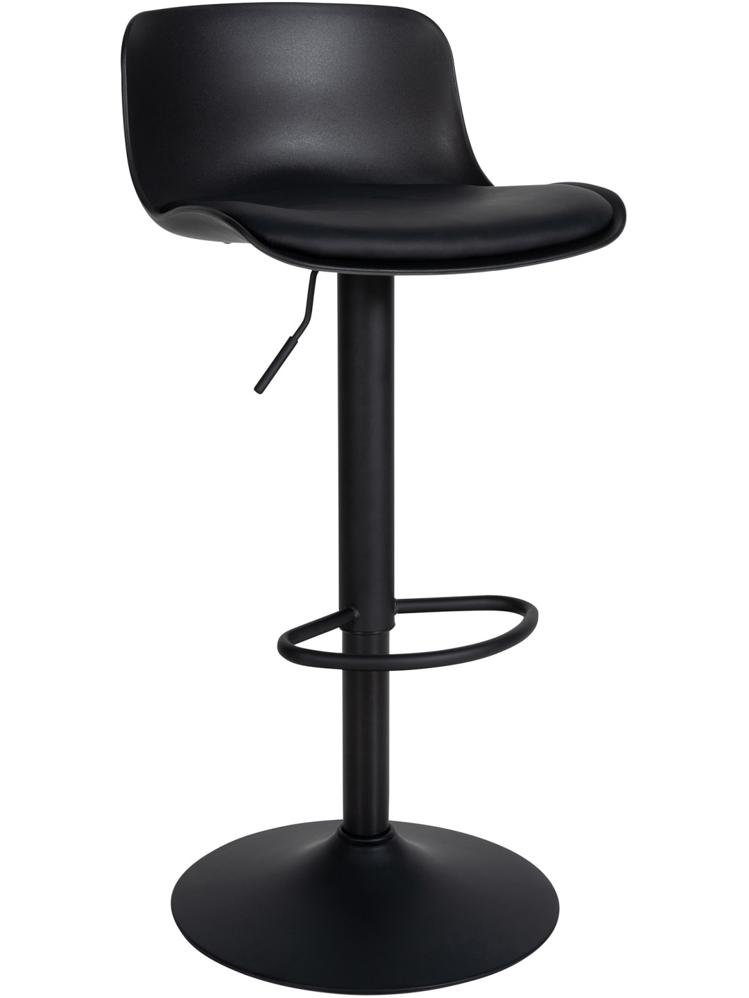 Tabouret de bar Almada simili cuir, noir