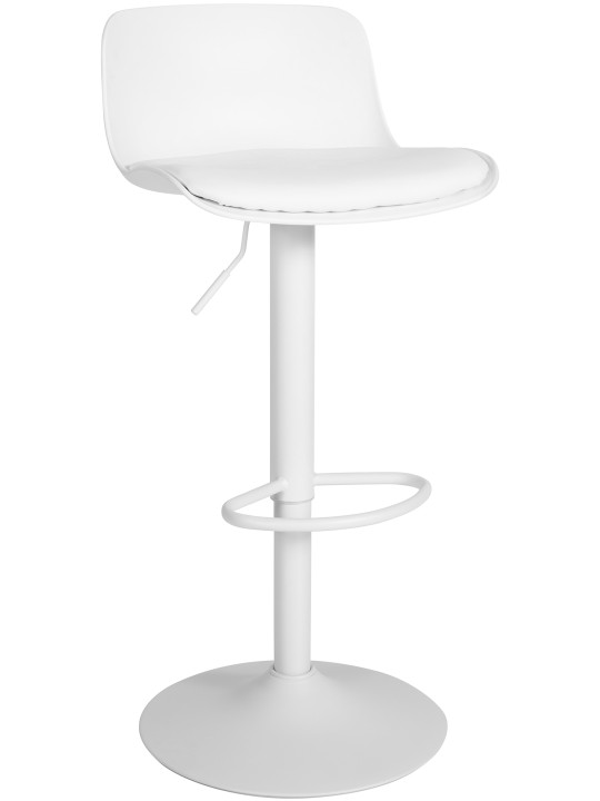 Tabouret de bar Almada simili cuir, blanc