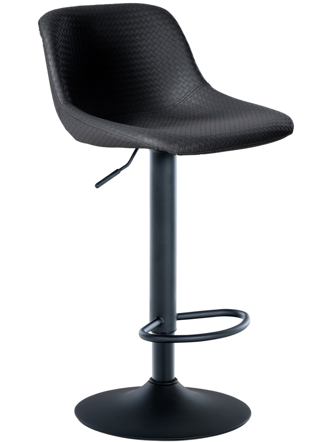 Tabouret de bar Loft simili cuir, noir