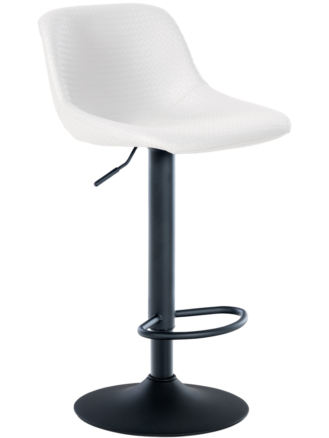 Tabouret de bar Loft simili cuir, blanc