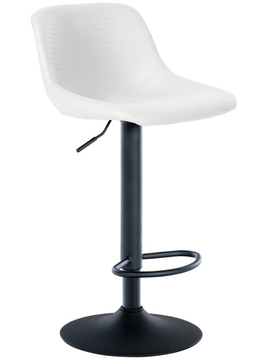 Tabouret de bar Loft simili cuir, blanc