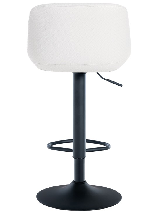 Tabouret de bar Loft simili cuir, blanc