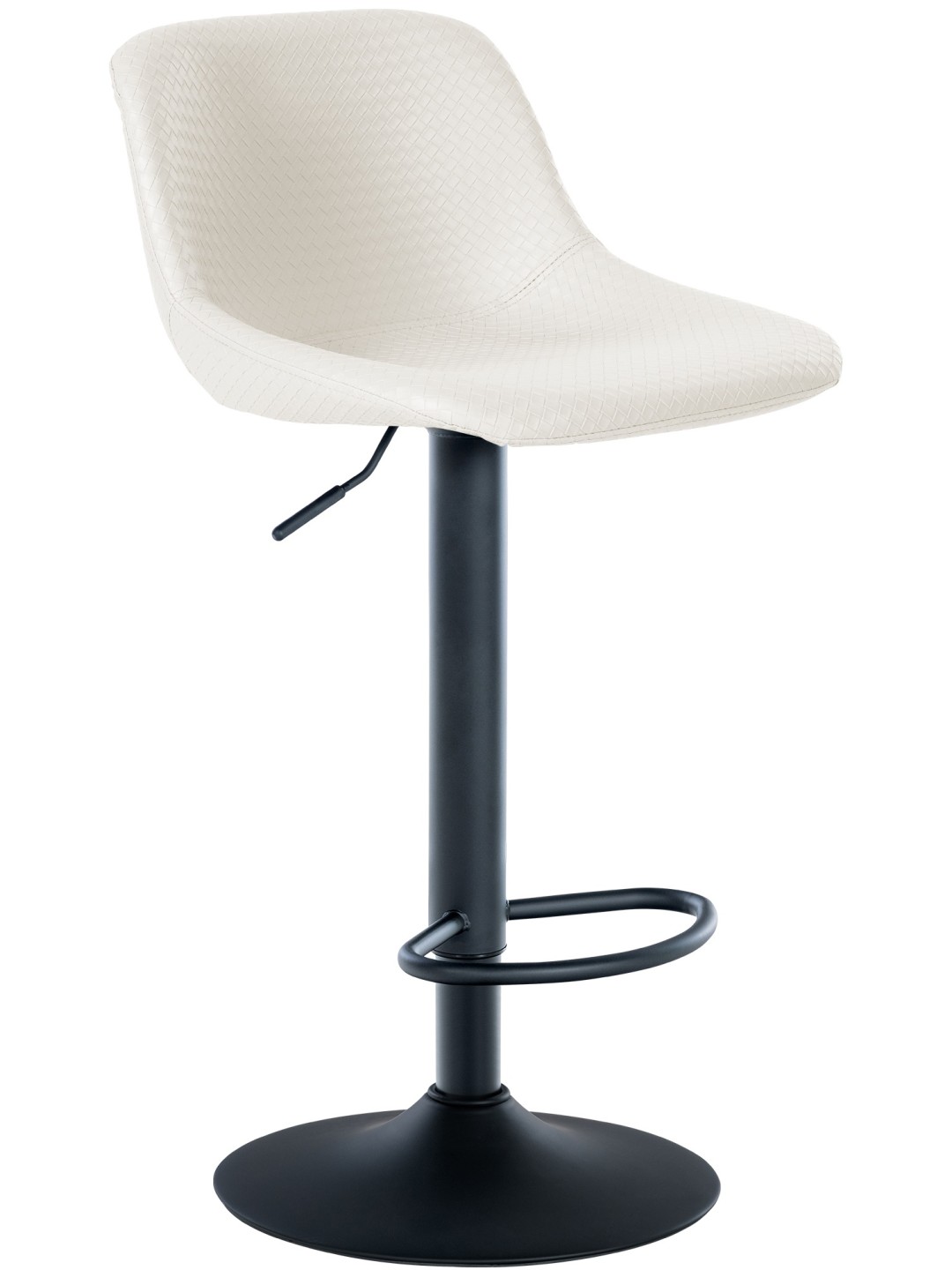Tabouret de bar Loft simili cuir, crème
