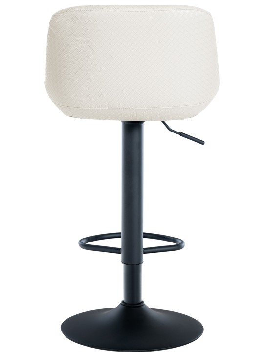 Tabouret de bar Loft simili cuir, crème
