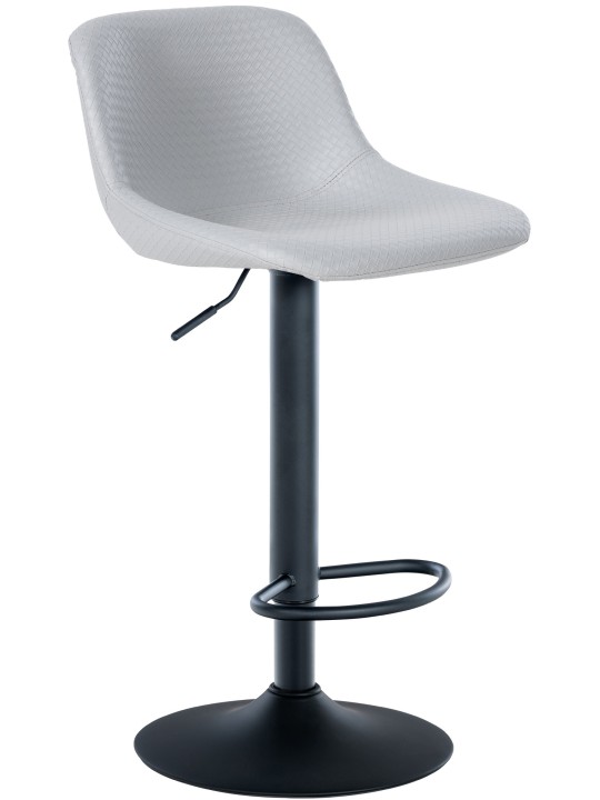 Tabouret de bar Loft simili cuir, gris