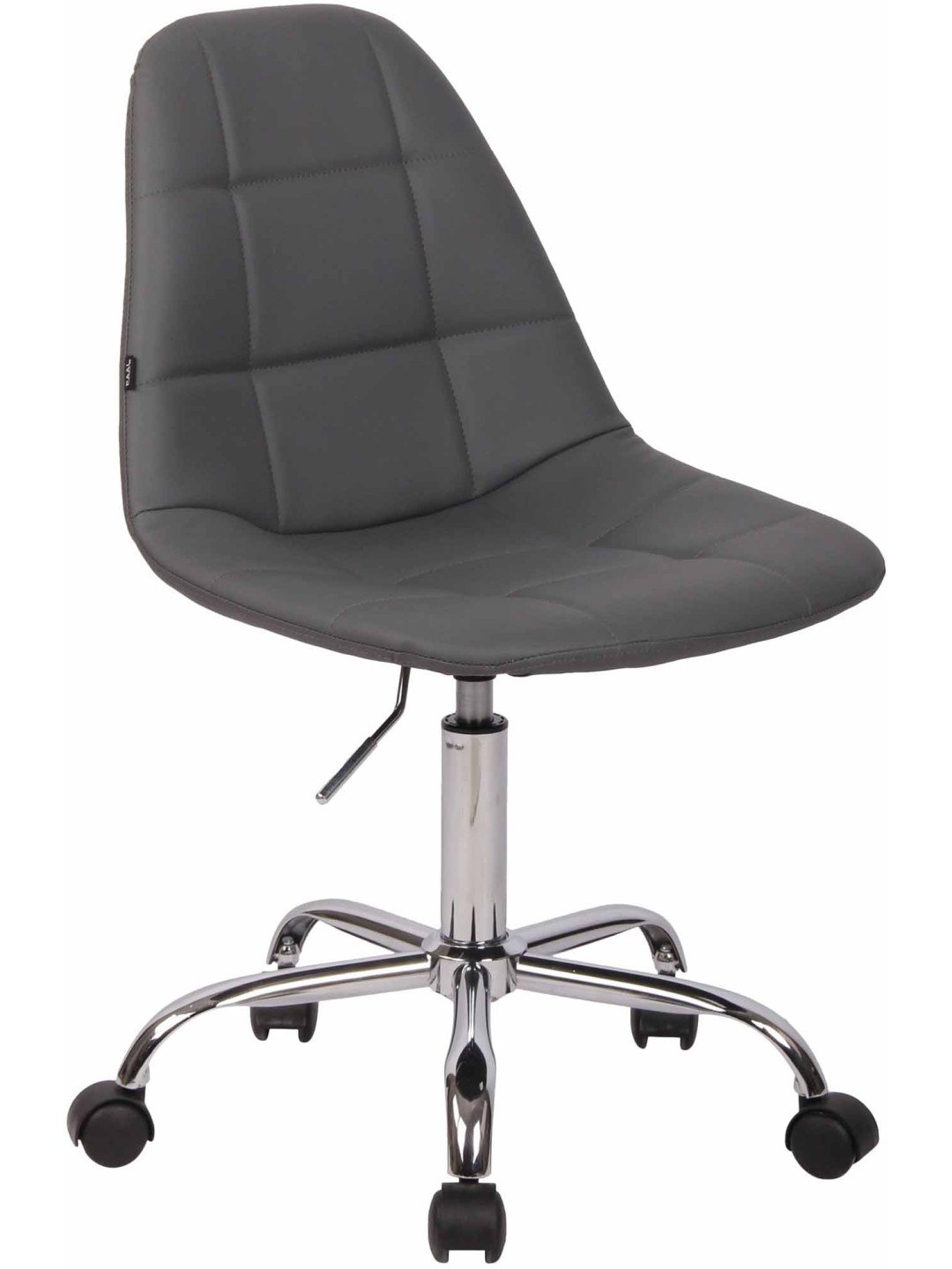 Chaise de bureau Reims simili cuir, gris