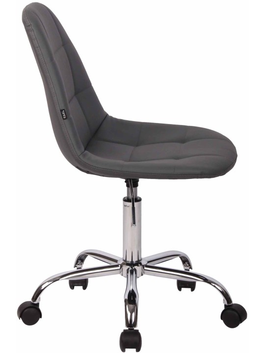 Chaise de bureau Reims simili cuir, gris