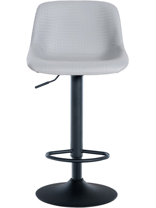Tabouret de bar Loft simili cuir, gris