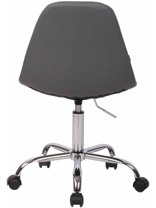 Chaise de bureau Reims simili cuir, gris