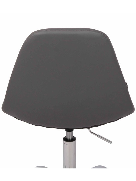 Chaise de bureau Reims simili cuir, gris