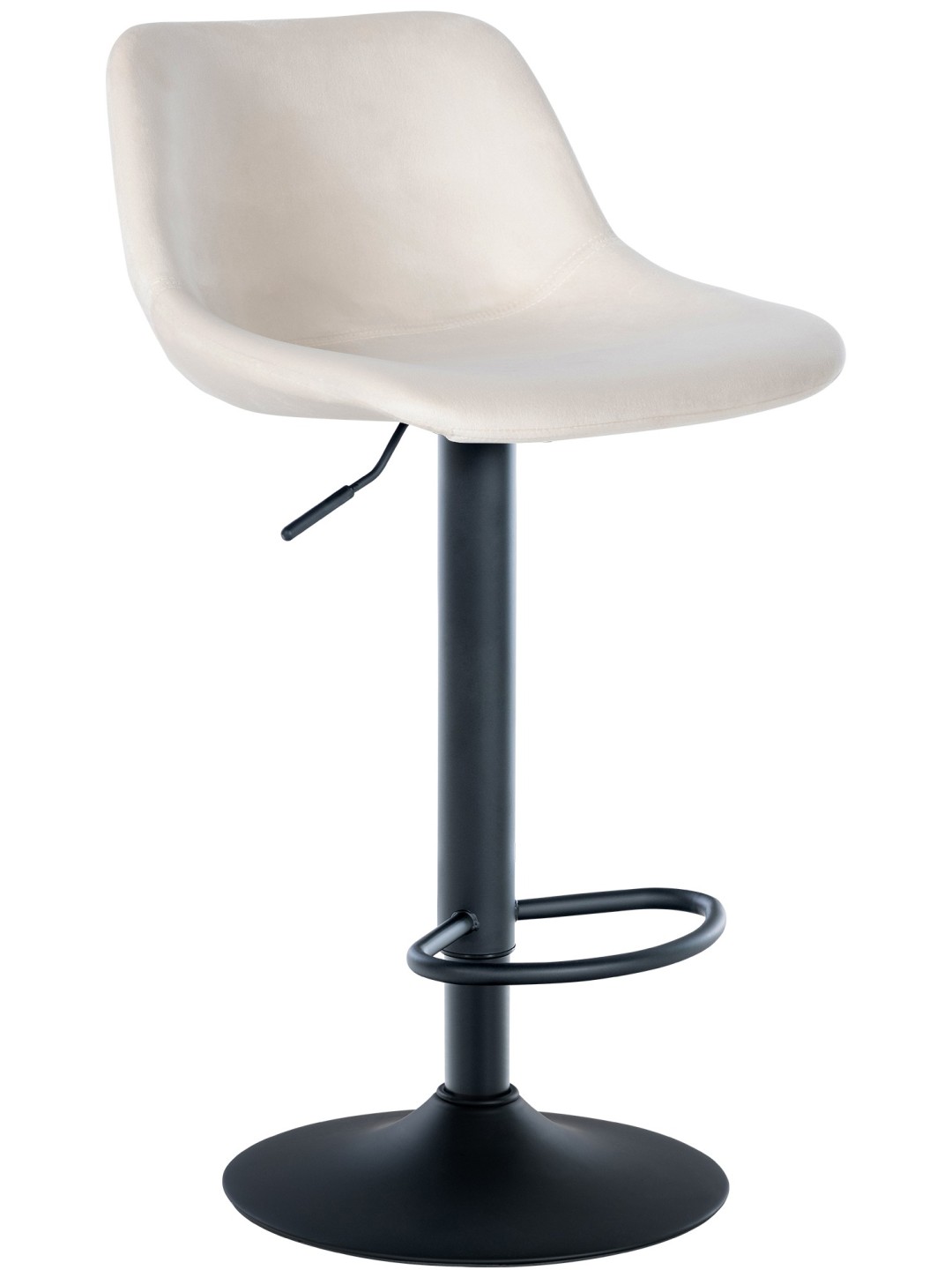 Tabouret de bar Loft velours, crème