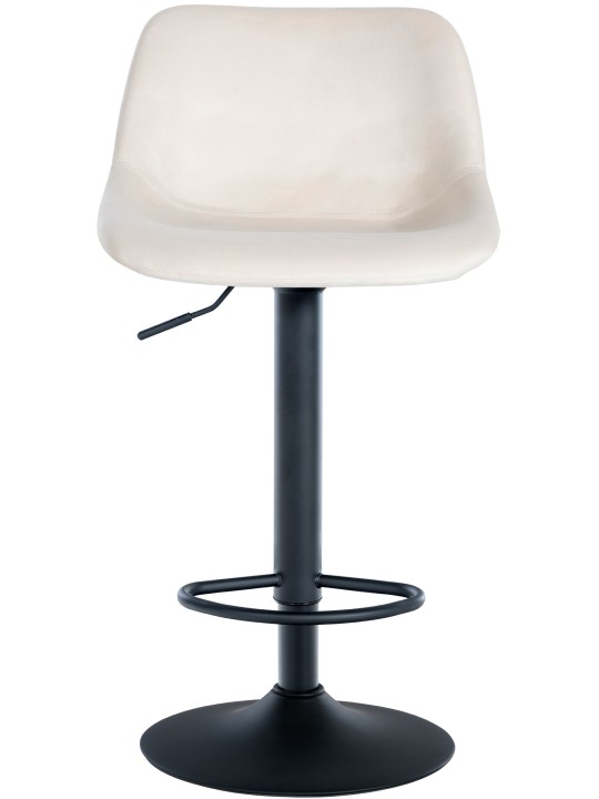Tabouret de bar Loft velours, crème