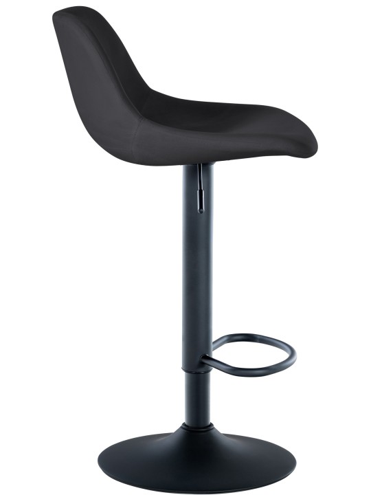 Tabouret de bar Loft velours, noir