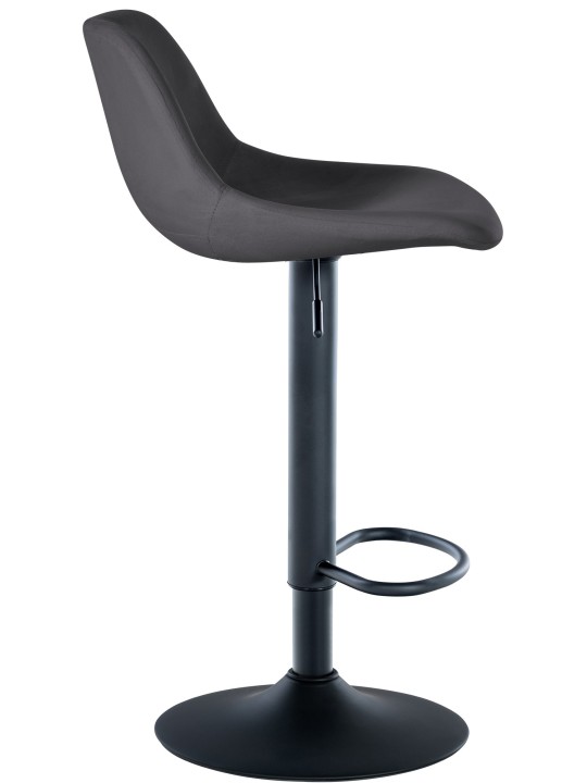 Tabouret de bar Loft velours, gris foncé