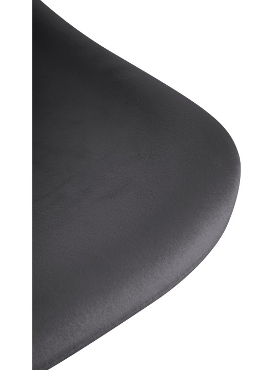 Tabouret de bar Loft velours, gris foncé