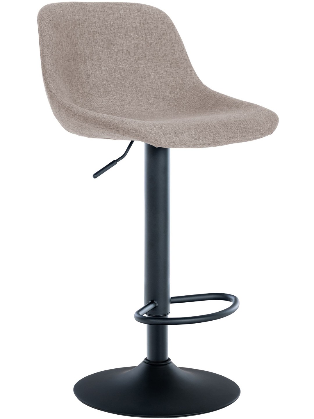 Tabouret de bar loft tissu, taupe