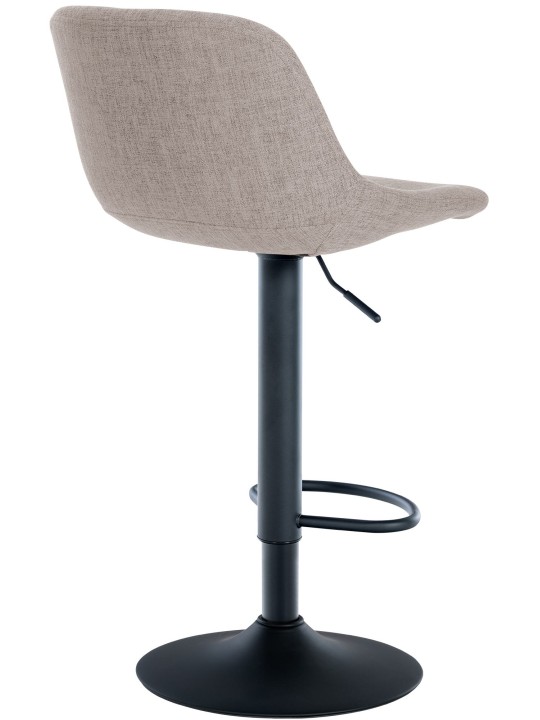 Tabouret de bar loft tissu, taupe