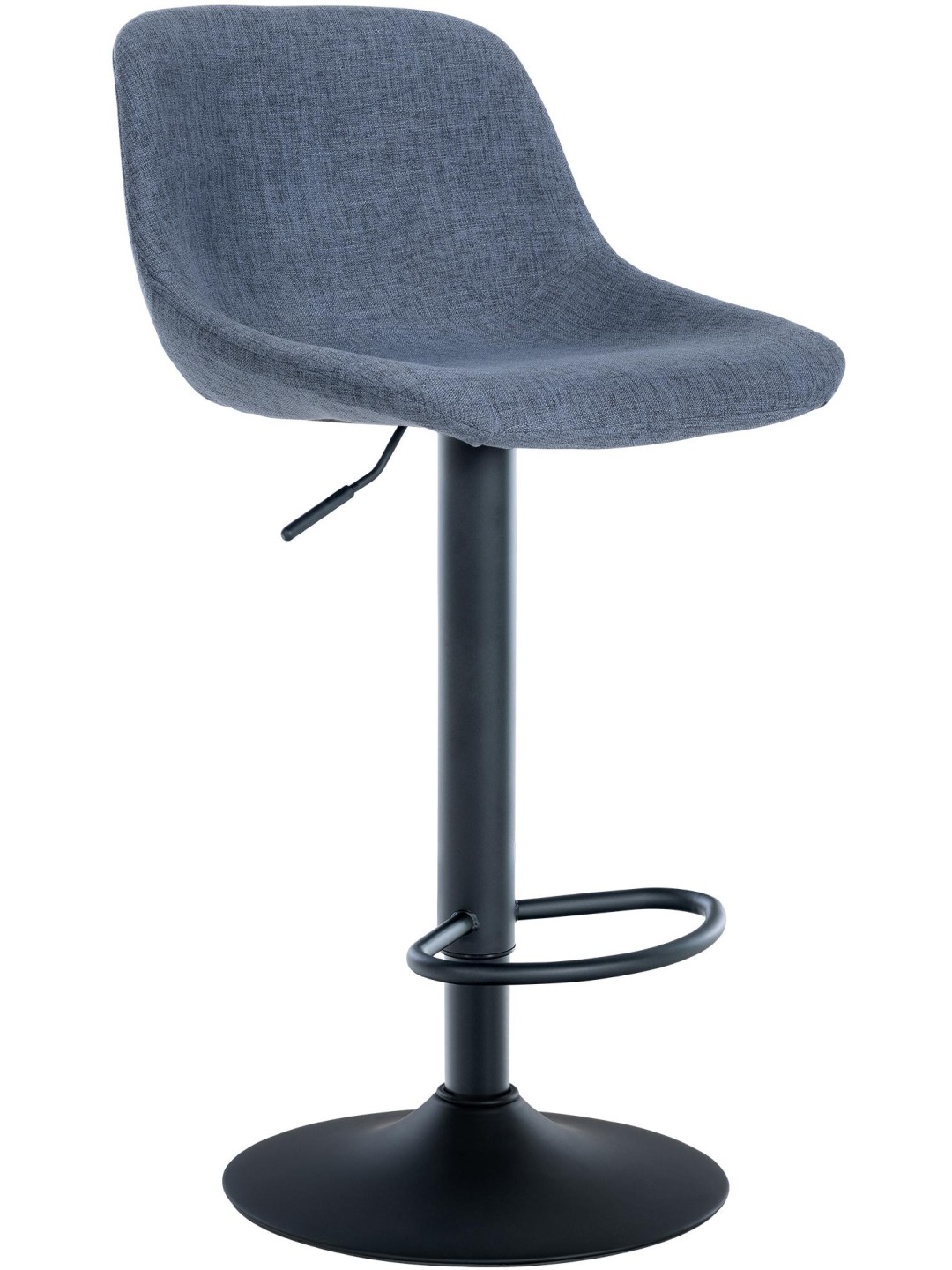 Tabouret de bar loft tissu, bleu