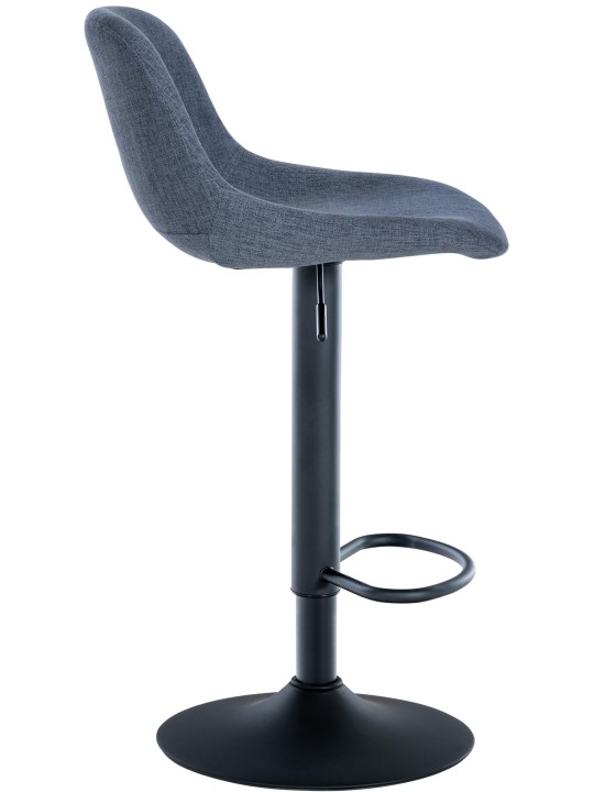 Tabouret de bar loft tissu, bleu