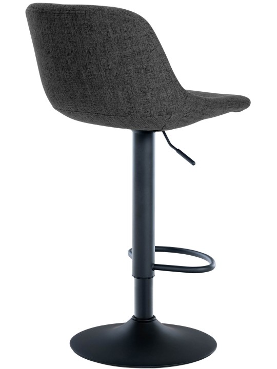 Tabouret de bar loft tissu, noir