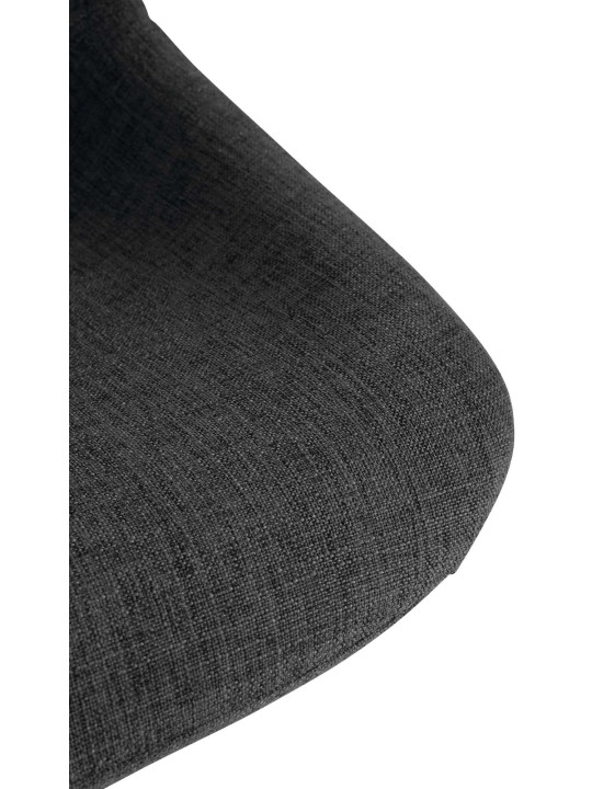 Tabouret de bar loft tissu, noir