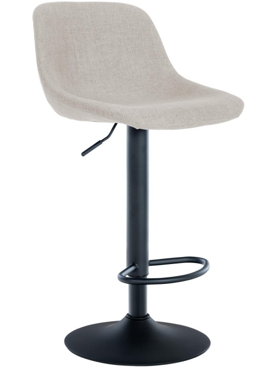 Tabouret de bar loft tissu, crème