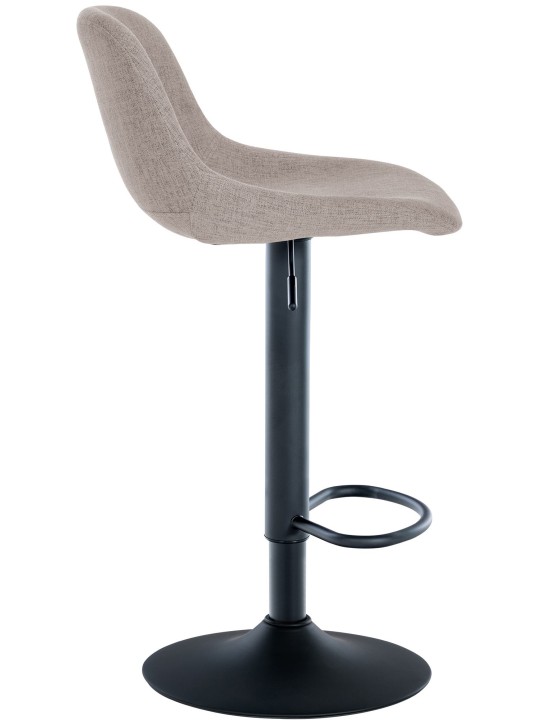 Tabouret de bar loft tissu, crème