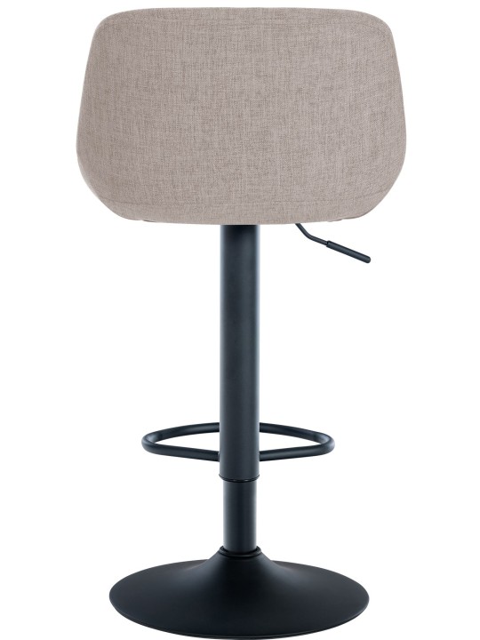 Tabouret de bar loft tissu, crème