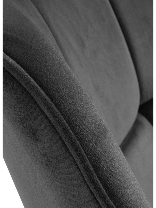 Chaise Westport Velours, gris foncé