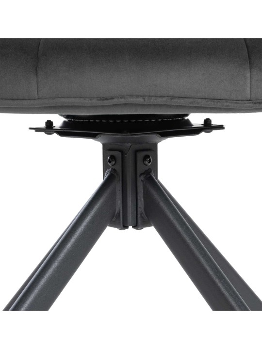 Chaise Westport Velours, gris foncé