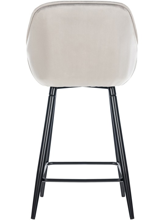 Tabouret de bar Gibson 76 velours, gris