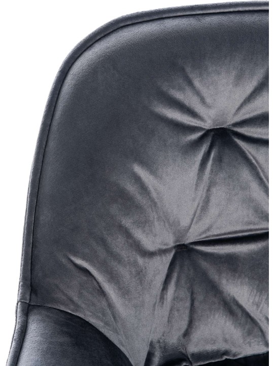 Tabouret de bar Gibson 76 velours, gris foncé Tabouret de bar Gibson 76 velours, gris foncé