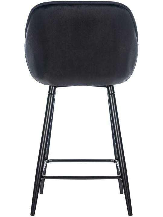 Tabouret de bar Gibson 76 velours, noir