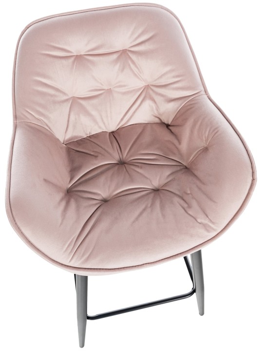 Tabouret de bar Gibson 76 velours, rose Tabouret de bar Gibson 76 velours, rose