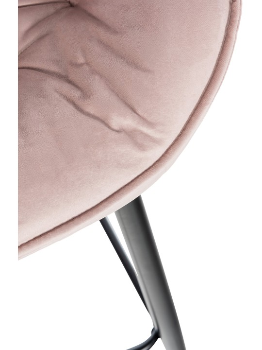 Tabouret de bar Gibson 76 velours, rose Tabouret de bar Gibson 76 velours, rose