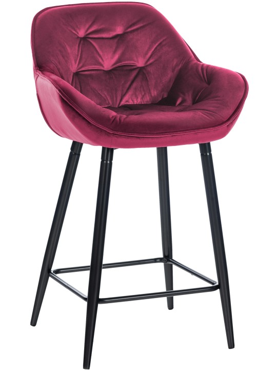 Tabouret de bar Gibson 76 velours, lilas