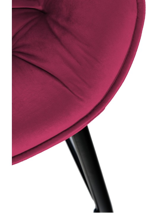 Tabouret de bar Gibson 76 velours, lilas