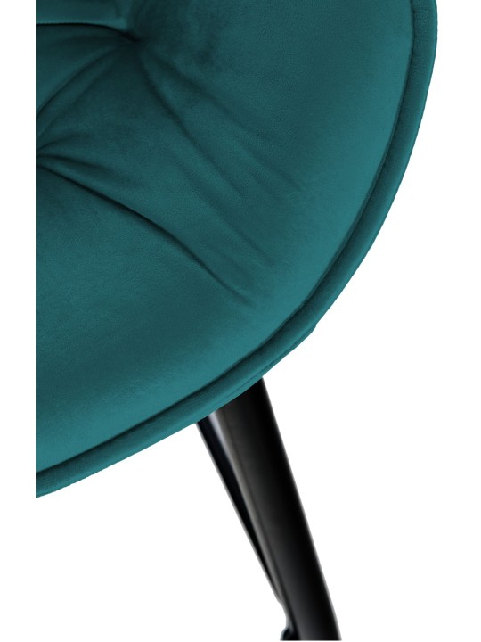 Tabouret de bar Gibson 76 velours, vert foncé