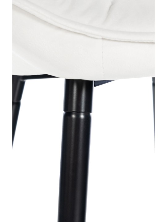Tabouret de bar Gibson 76 velours, blanc crème Tabouret de bar Gibson 76 velours, blanc crème