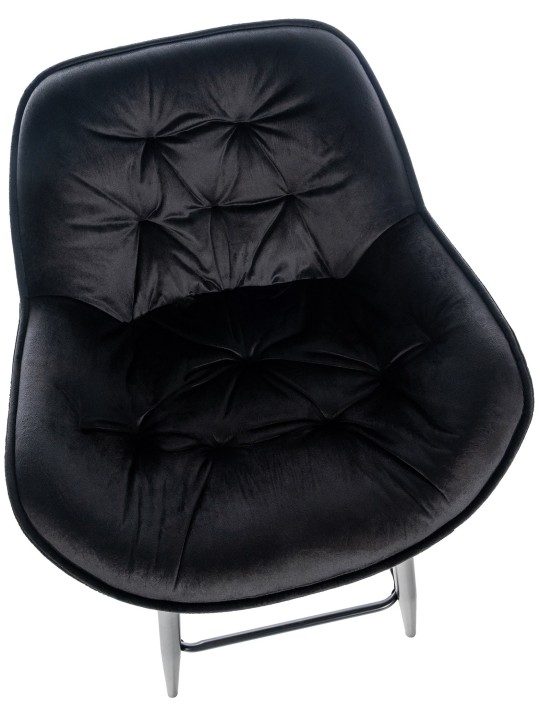 Lot de 2 tabourets de bar Gibson 76 velours, noir Lot de 2 tabourets de bar Gibson 76 velours, noir