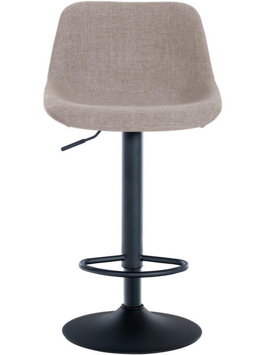 Lot de 2 tabourets de bar loft tissu, taupe