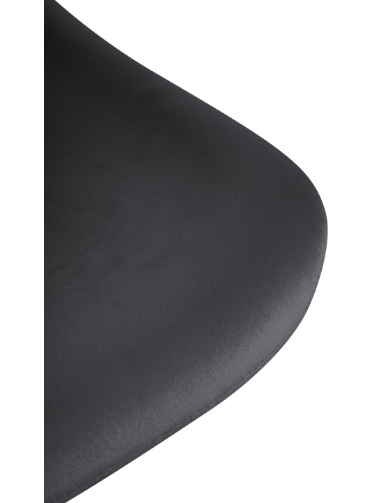 Lot de 2 tabourets de bar loft velours, noir