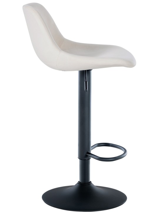 Lot de 2 tabourets de bar loft velours, crème